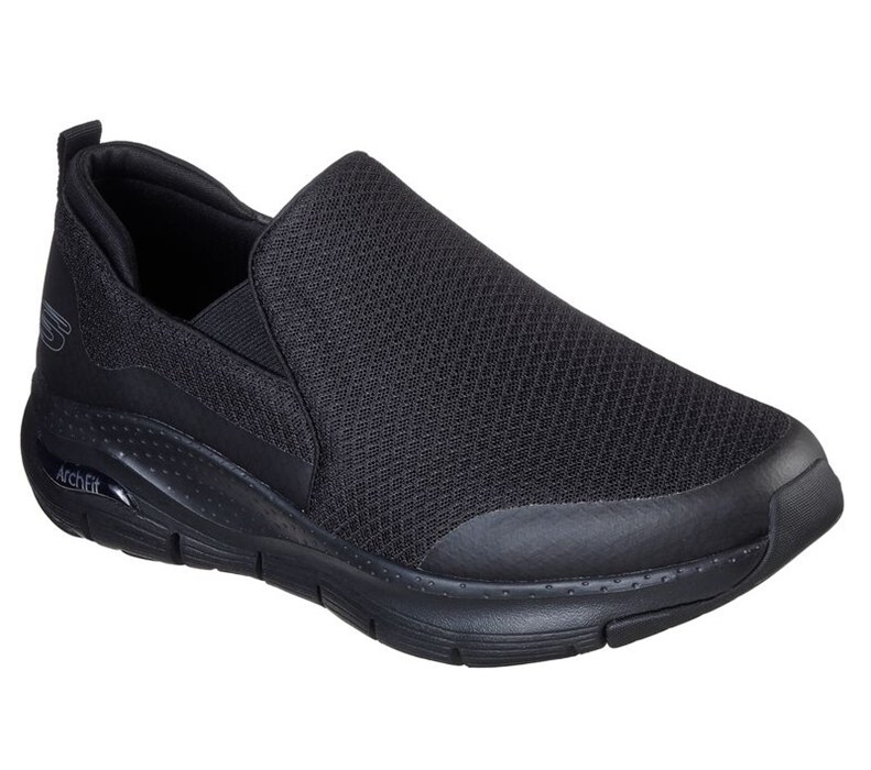 Skechers Herr Svarta Slip On - Arch Fit - Banlin - Sverige (SNBWI-5132)